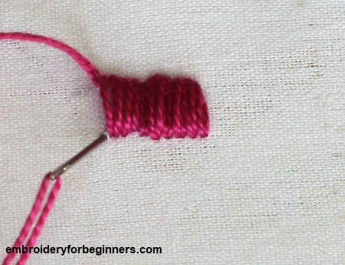 finishing satin stitch