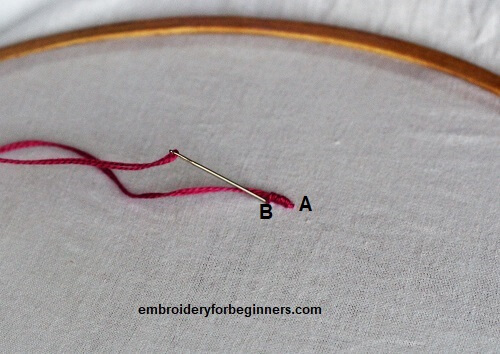 finishing the caterpillar stitch