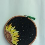 hand embroidered flower