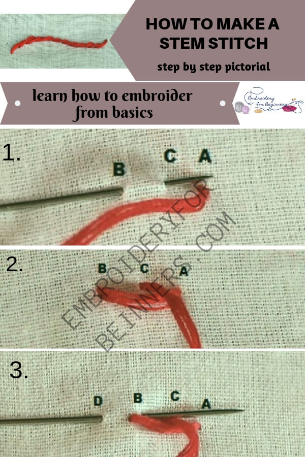 how to make a stem stitch