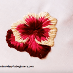 long and short stitch flower