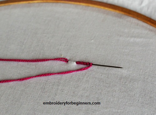 making the bullion stitch