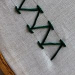 chevron stitch in hand embroidery