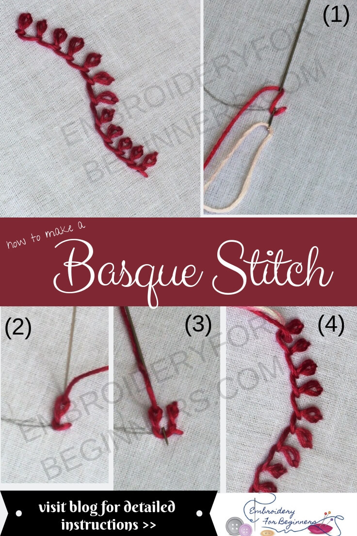 learn how to basque stitch with step by step pictures