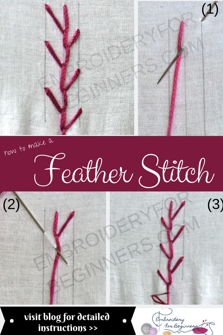 learn how to make feather stitch with step by step photos