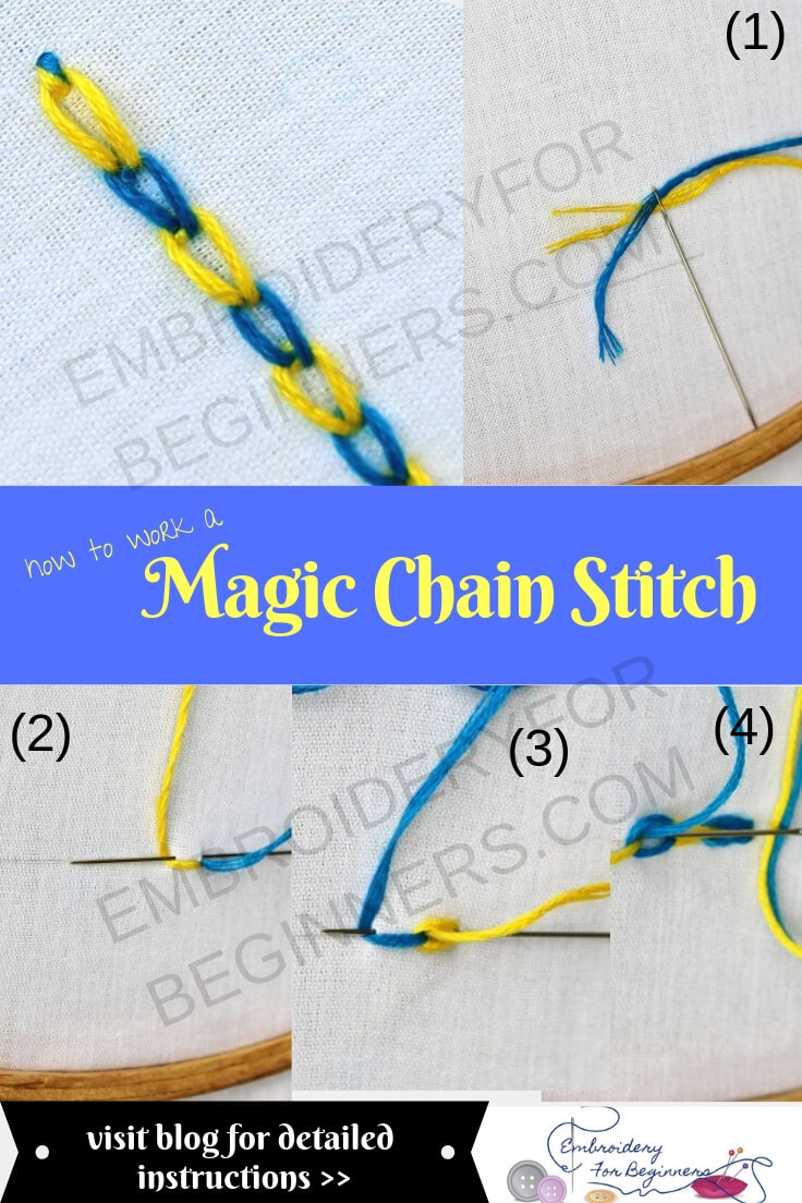 learn how to work a magic chain stitch