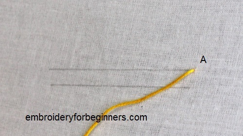 starting herringbone stitch