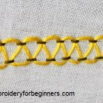 stepped parallel running stitch
