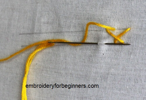 stitching herringbone stitch