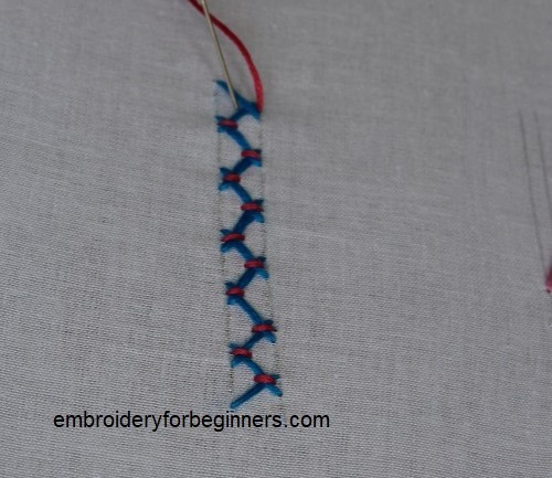 tacked herringbone stitch