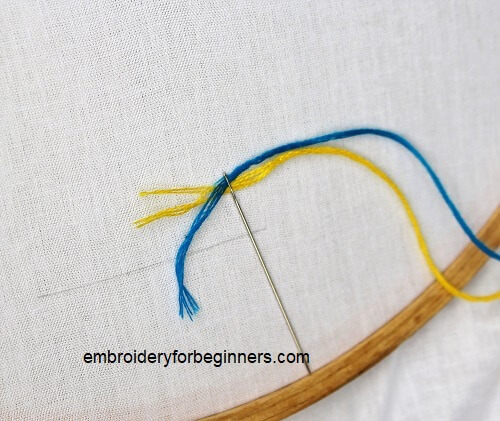 two threads in the needle