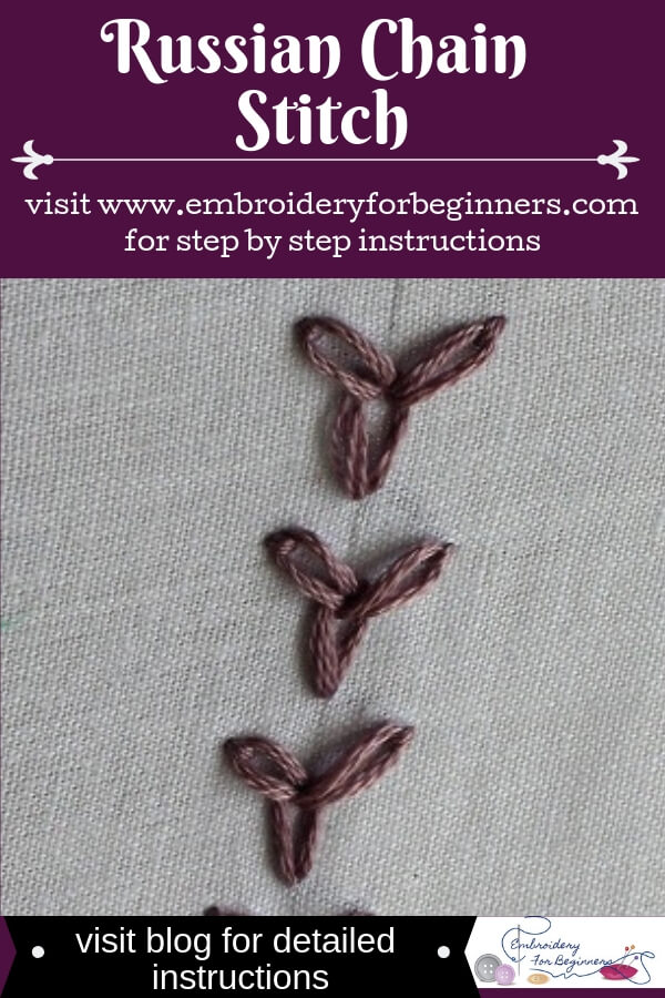 visit blog for detailed instructions on russian chain stitch