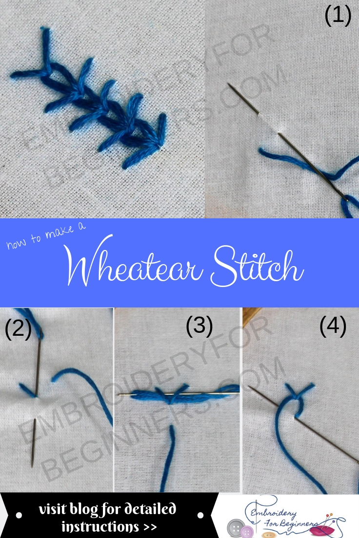 wheatear stitch step by step pictures