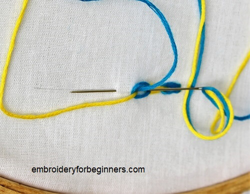 working on the magic chain stitch