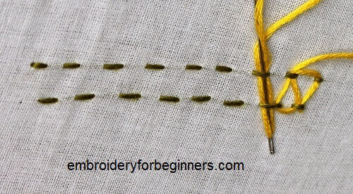 working stepped running stitch