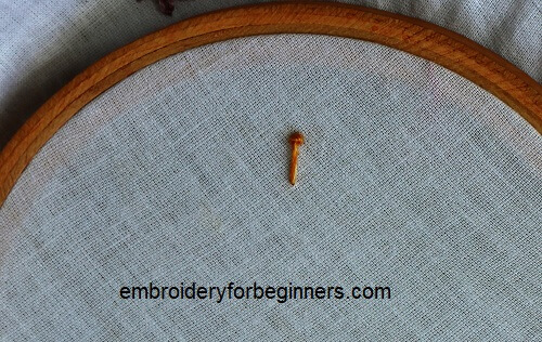 a single long french knot