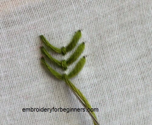 finishing the v stitch