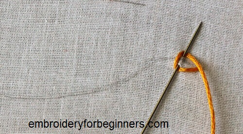 looping thread around the needle