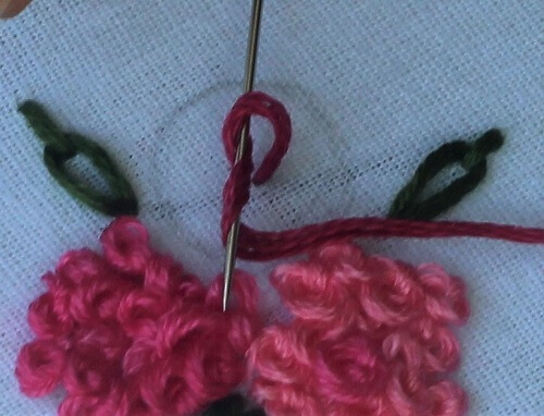 looping thread around the needle