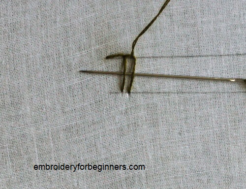 starting german knotted blanket stitch