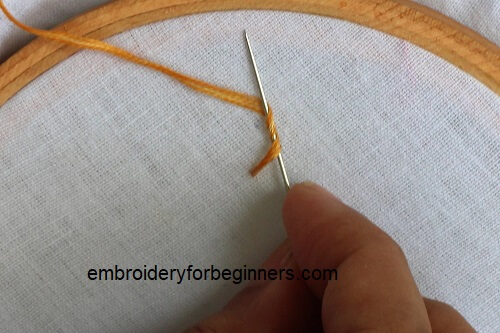 starting the pistil stitch