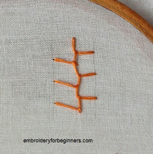 straigth cretan stitch