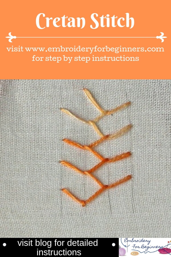 visit blog for detailed instructions for working cretan stitch