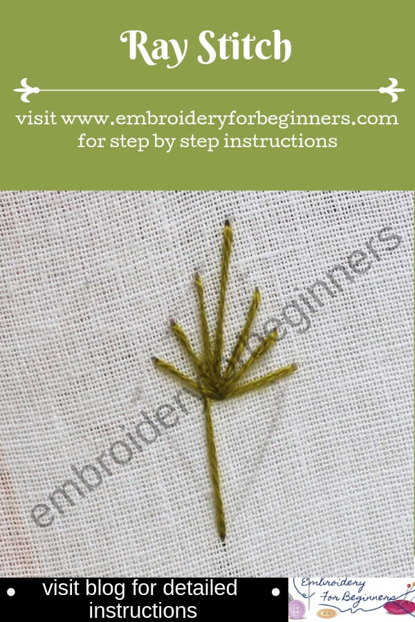 visit blog for detailed instructions for working the ray stitch