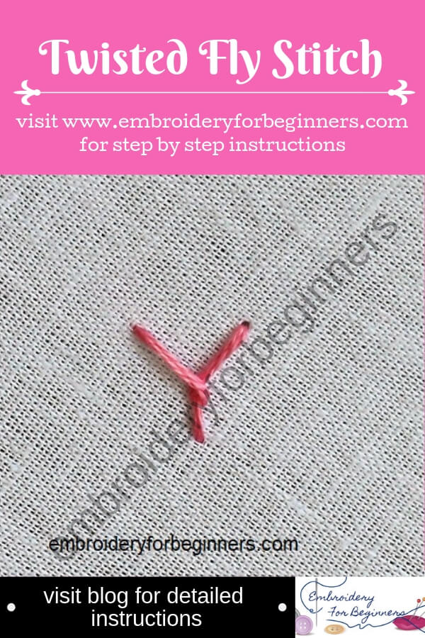 visit blog for detailed instructions for working the twisted fly stitch