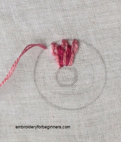 working on smaller daisies