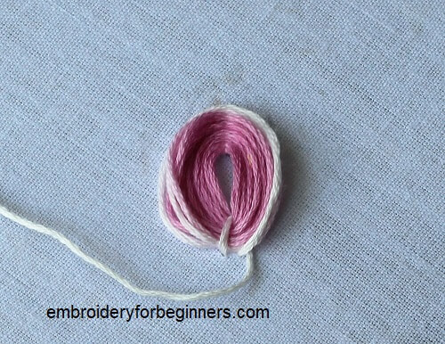 finishing the looped stitch