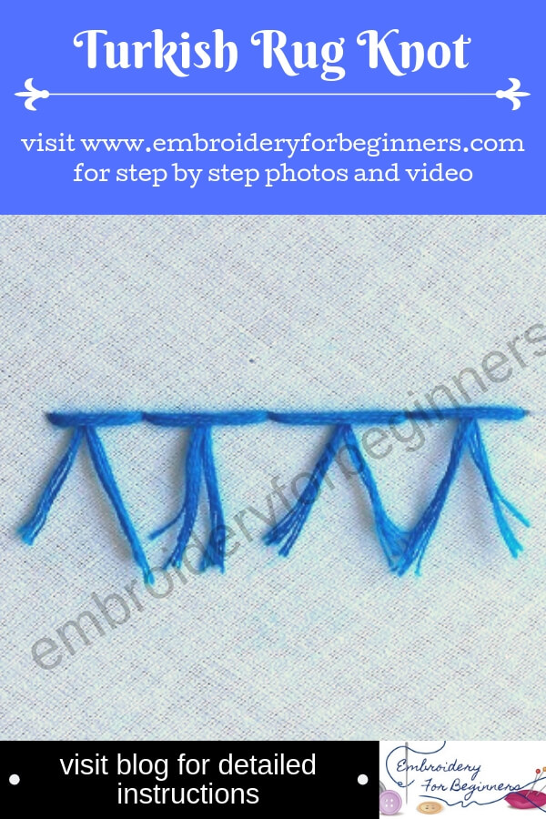 visit blog for detailed instructions for working the turkish rug knot