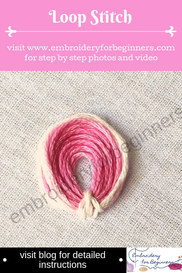 visit blog for detailed instructions on learning how to work the loop stitch