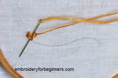 making the rosette stitch