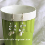 diy pearl bridal earrings