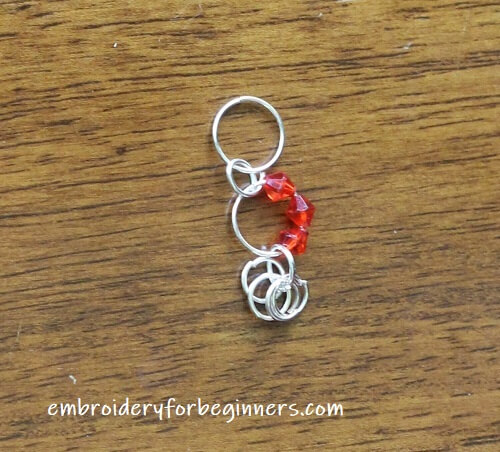 making the red earring