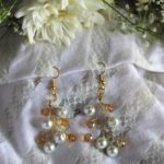 pearl and beads earrings