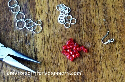 red earrings required earrings