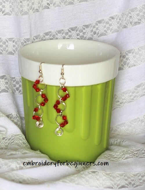 red earrings