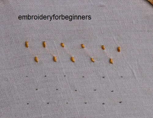1. straight stitches