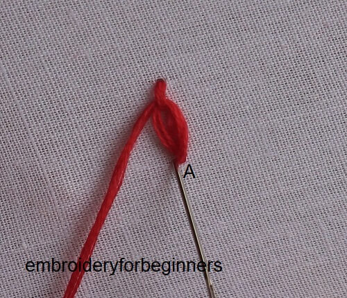 4. finishing the double lazy daisy stitch