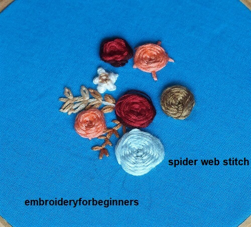 spider web stitches