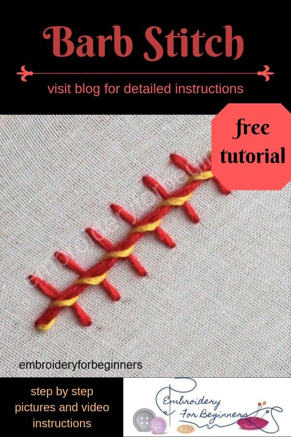 visit blog to learn how to work the barb stitch