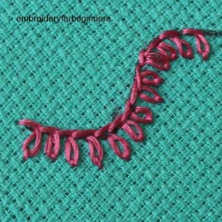 petal chain stitch