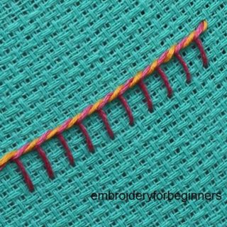 whipped blanket stitch