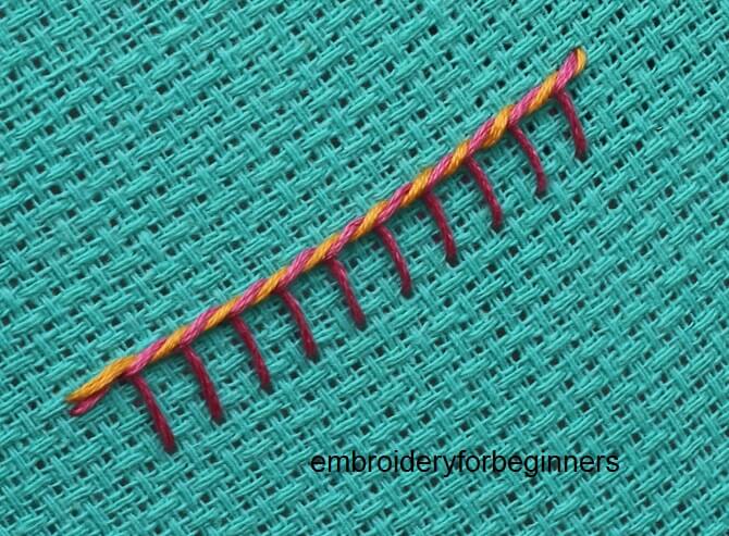 whipped blanket stitch